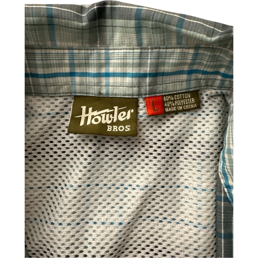Howler Brothers Pearl Snap Long Sleeve Shirt Lightweight Vented Mens Size Large - Picture 7 of 9